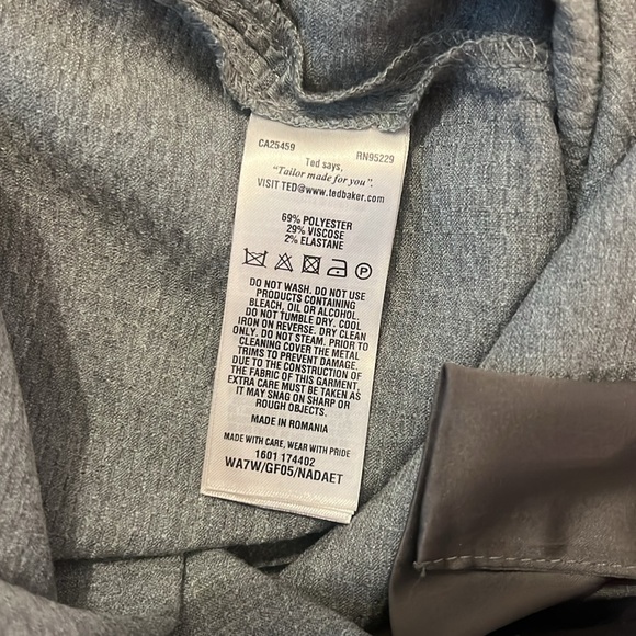 Ted Baker Gray Textured ankle pants light grey Size - 1/ US/2-4 - Picture 9 of 14